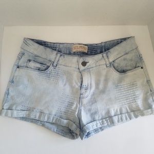 ZARA Basic Denim Faded Shorts Size 6